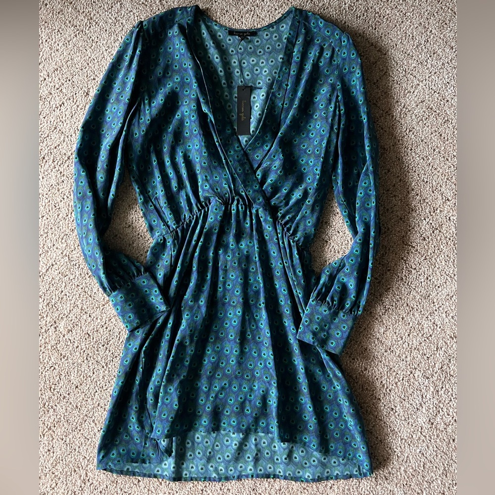 Lauren Gold peacock mini dress NWT. Size small.